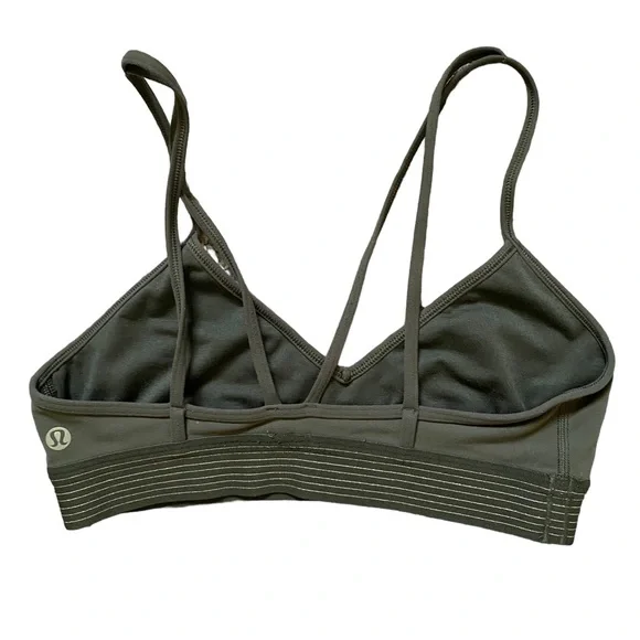 Lululemon | Light Army Green Principal Dancer Golden Lining Bralette - Picture 6 of 8